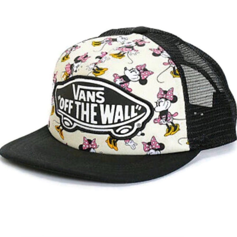 VansXDisney Colab | Black Pink and Cream Minnie Mouse Trucker Hat